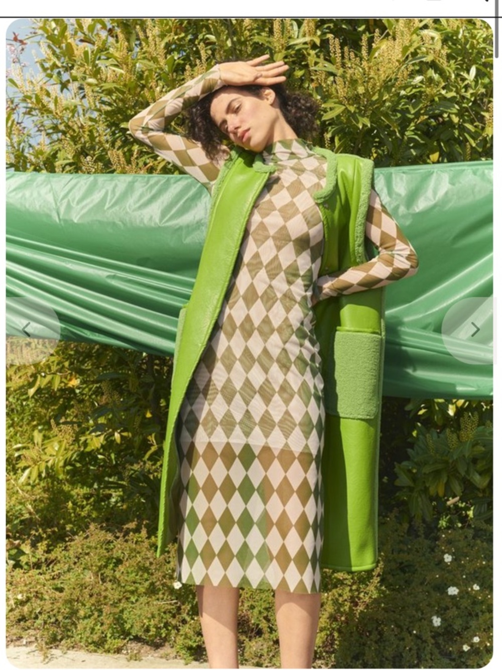 BAUM UND PFERDGARTEN
JOLAIN DRESS - GREEN HARLEQUIN Sz Large